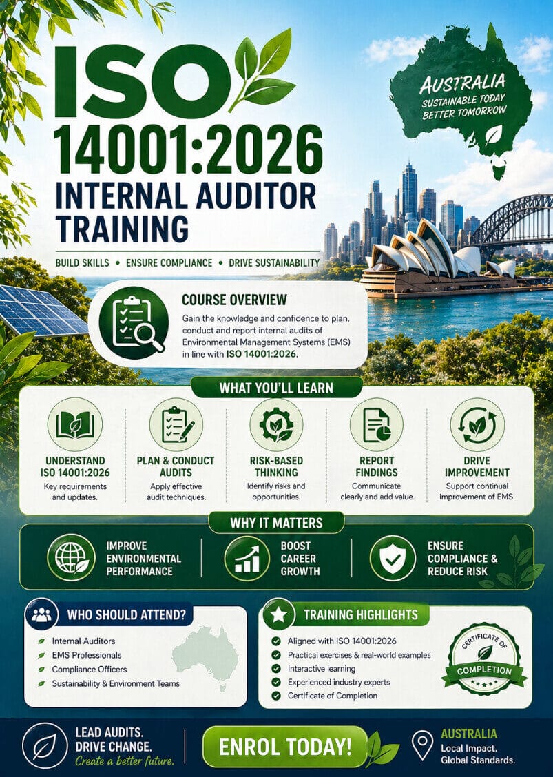 ISO 14001 Internal Auditor Training in Australia